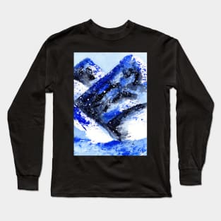 Abstract Watercolor Mountains Long Sleeve T-Shirt